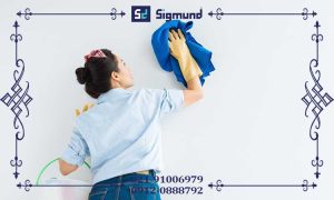 تمیز کردن کاغذ دیواری