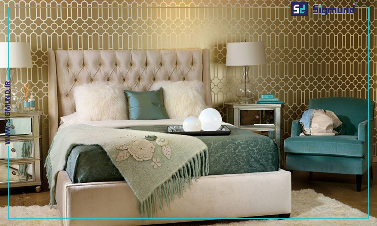 کاغذ دیواری اتاق خواب عروس