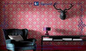 کاغذ دیواری رنگ قرمز