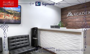 کاغذ دیواری برای مغازه املاک