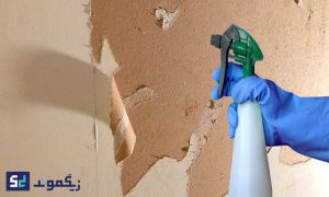 نحوه  استفاده از حلال شیمیایی برای کندن کاغذ دیواری