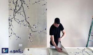 نصب کاغذ دیواری روی ام دی اف