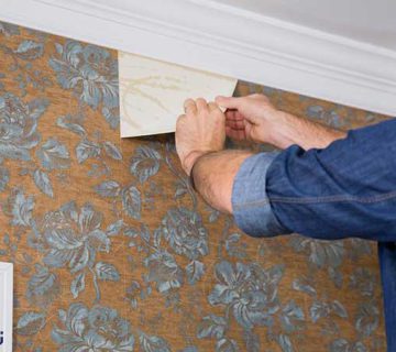 نحوه نصب کاغذ دیواری روی رنگ اکریلیک