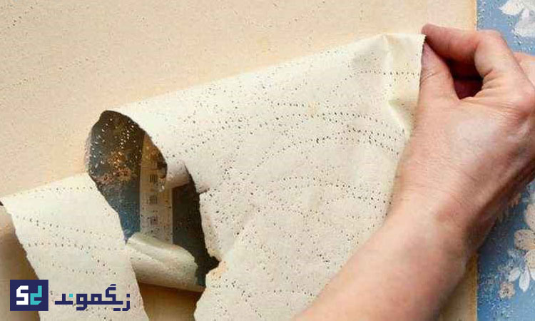 نحوه ترمیم کاغذ دیواری کنده شده