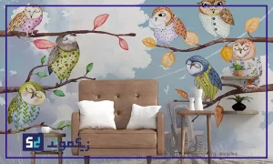 طرح جغد و پرنده