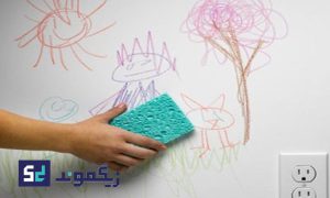 راهکار از بین بردن لکه های کاغذ دیواری