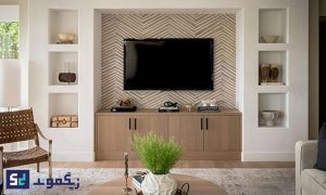 طرح و رنگ مناسب کاغذ دیواری برای تی وی روم
